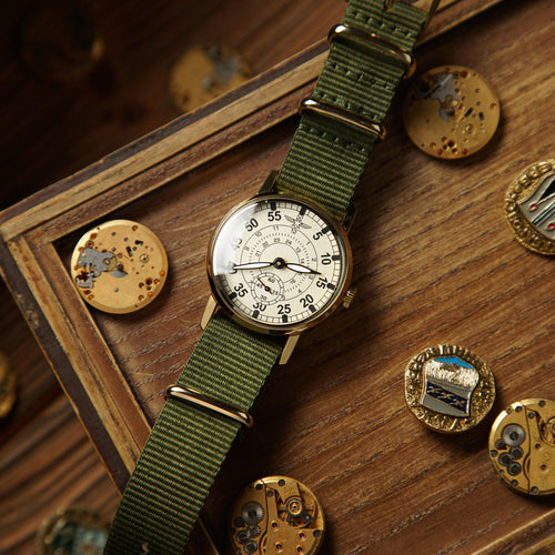 Aviation « Escadrille » — Cadran NOS 1980 · 34 mm