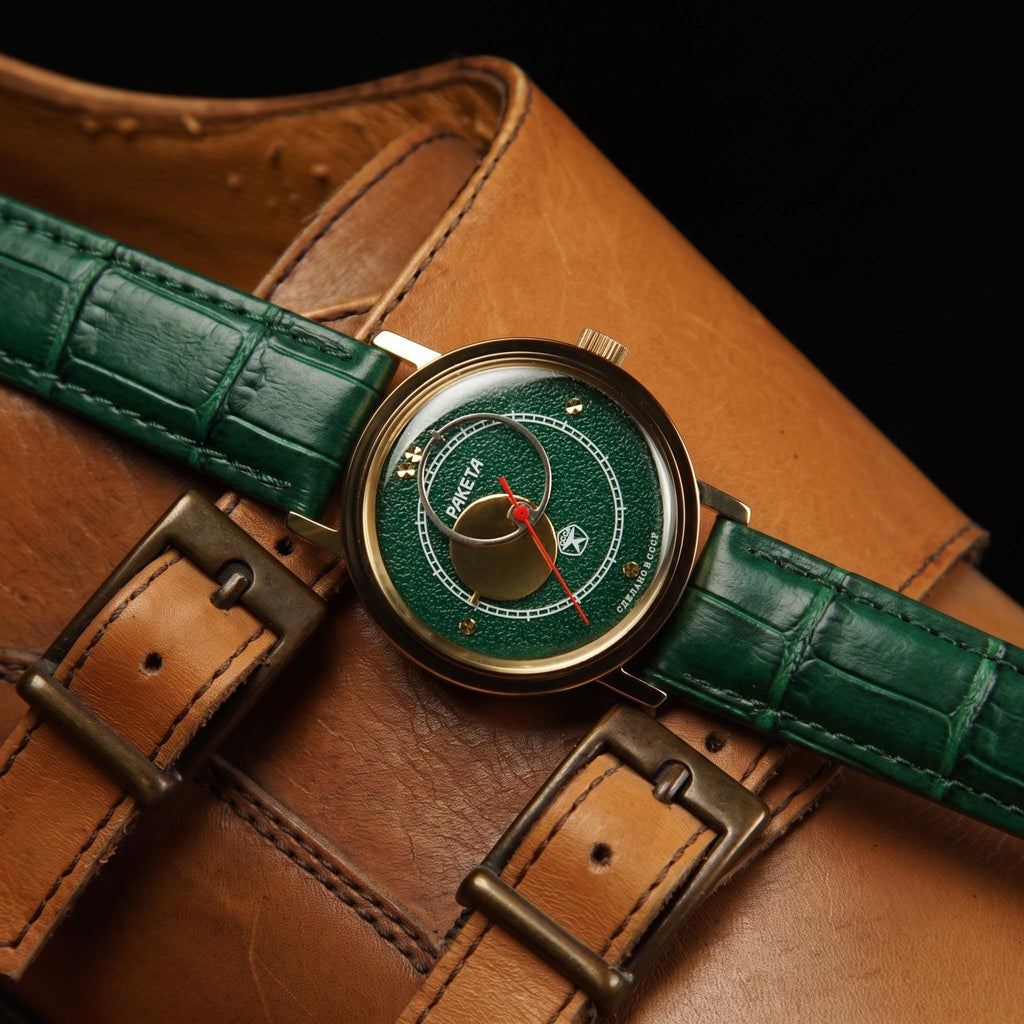 Copernic « Taïga » Cuir — Cadran Vert · 35 mm
