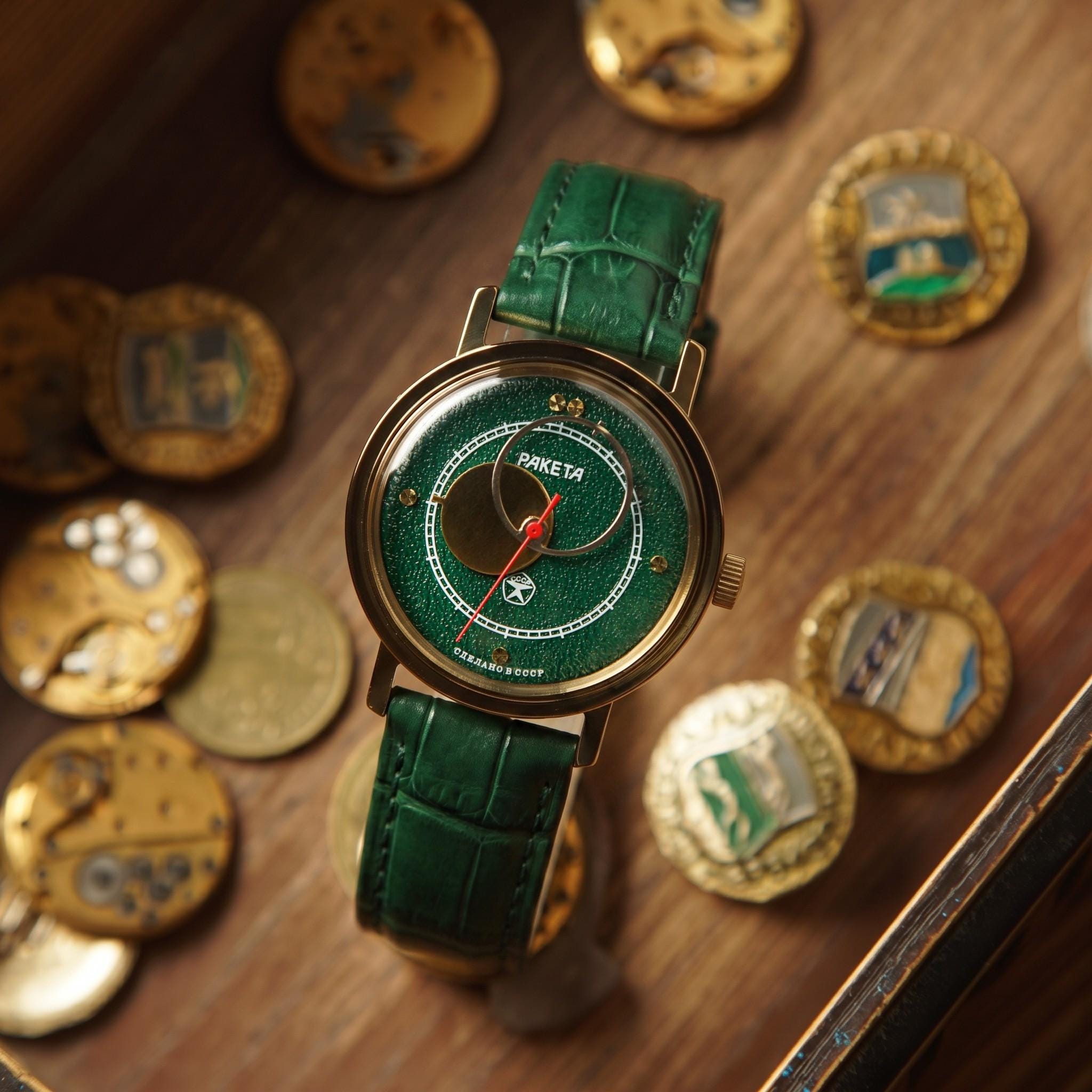 Copernic « Taïga » Cuir — Cadran Vert · 35 mm