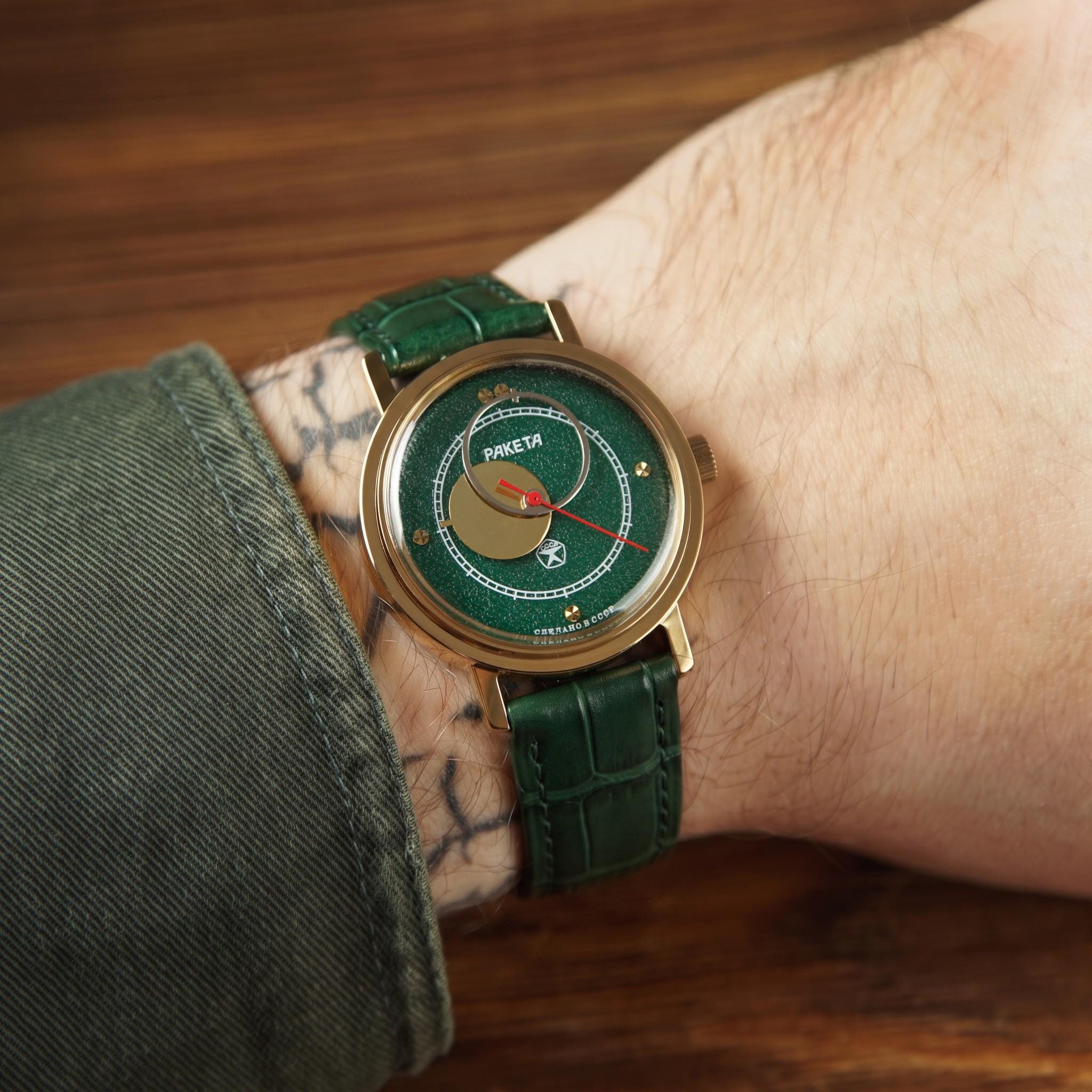 Copernic « Taïga » Cuir — Cadran Vert · 35 mm